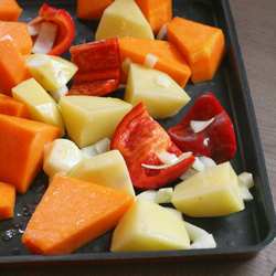 roasted vegetable soup prep